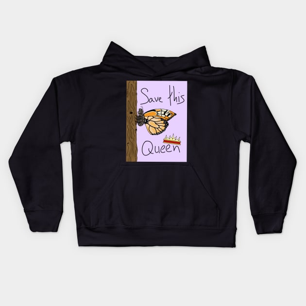 Save the Monarch Butterfly! Kids Hoodie by MariAnnaSmithDesigns